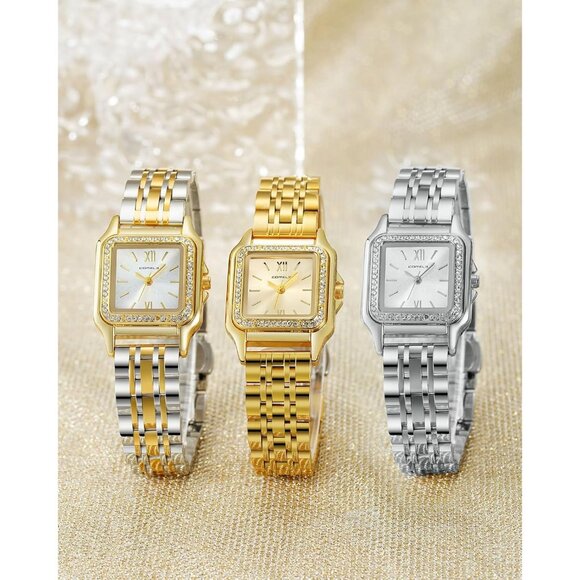 ⚡Ladies Watches for Women Square Luxury Stainless Steel Small Wrist Watch - Picture 8 of 8